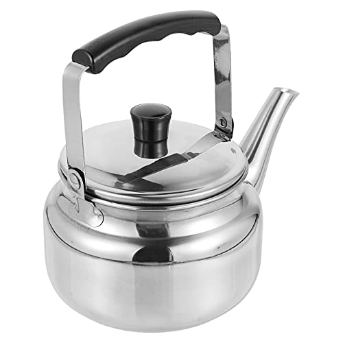 Wmmner Teapot Wärmer Edelstahl Wasserkocher Wasser Kochende Teekanne Flacher Boden Teekessel Outdoor Wasserkocher Mit Ergonomischem Griff Edelstahl Teekanne (18X12X11Cm) (Eine Farbe 18X13X11,5Cm)/Eine von Wmmner