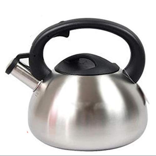 Wmmner Tee Wasserkocher Herdplatte 304 Edelstahl Wasserkocher Pfeife Mit Dicken Bakelit Griff Sgeeignet Für Alle Arten Von Herden (2.5L) (One Color 3.5L)/Eine Farbe/2.5L von Wmmner