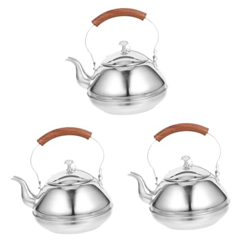 Wmmner Teekessel, 3 Stück Teekanne Teeein Sieb Moderner Teekessel Wasserkrüge Wasserkocher Tee-Brühtopf Kaffeefilter Tee-Servipot Tee-Wasserkocher Metall-Tee-Wasserkocher Für Zu Hause Tee-Wasserkocher von Wmmner