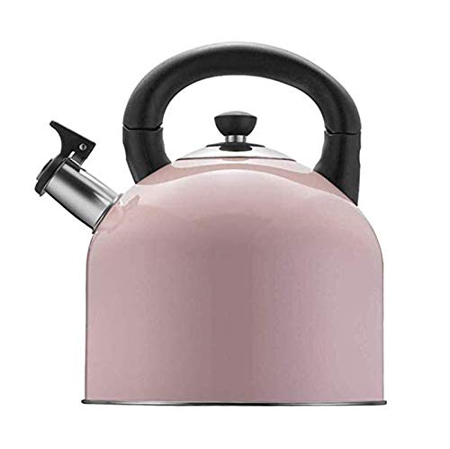 Wmmner Teekessel Herd Gaskessel Edelstahl Herdplatte Induktion Whistl Wasserkocher Haushalt Induktion Camping Teekanne Kaffeekanne (Gelb) (Eine Farbe Gelb)/Eine Farbe/Rosa von Wmmner