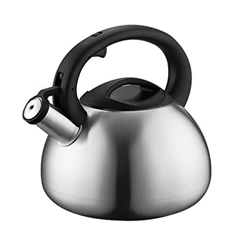 Wmmner Teekessel Herdplatte Edelstahl Pfeife Gas Kettle Mit Silikongriff Induktionskocher Gas Automatische Pfeife Tee Kaffee Wasser Topf (2.5L) (Eine Farbe 3,5L)/Eine Farbe/2.5L von Wmmner