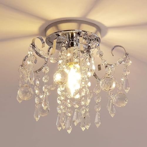 Wmmner Uhrenaccessoires Aufzugskronleuchter Kristall-Deckenleuchte, Kleine Flache Leuchte Für Eingangsbereich, Schlafzimmer, Badezimmer, Flur, Kleiderschrank/Silber/a Wmmner Uhrenaccessoires Aufzugskronleuchter Kristall-Deckenleuchte, Kleine Flache Leuchte Für Eingangsbereich, Schlafzimmer, Badezimmer, Flur, Kleiderschrank/Silber/a von Wmmner