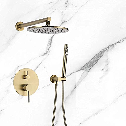 Wmmner Verdeckte Dusche Mixer Gold 10 In Regen Dusche Kopf Mixer Dusche Set Schlauch Rohr/10 Tum/a von Wmmner