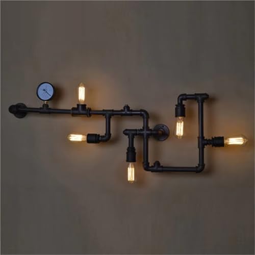 Wmmner Vintage-Eisenleuchte Wasserrohr-Wandleuchte Esszimmer Flur Schlafzimmer Wohnzimmer E27 Led-Innenleuchte/Kaltweiß Wmmner Vintage-Eisenleuchte Wasserrohr-Wandleuchte Esszimmer Flur Schlafzimmer Wohnzimmer E27 Led-Innenleuchte/Kaltweiß von Wmmner