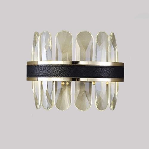 Wmmner Wandlampe Kristall Postblack Wandleuchten Kompatibel Mit Schlafzimmer Gang Wohnzimmer, Kronleuchter von Wmmner