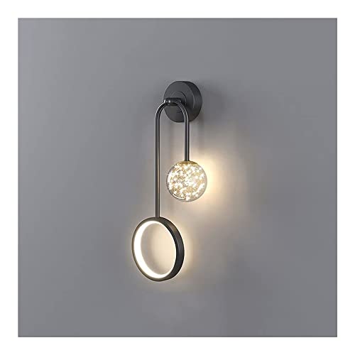 Wmmner Wandleuchte, Kreative Gypsophila Wandleuchte Led Dreifarbig Dimmbar Wandlaterne Luxus-Bettdekoration Wandleuchte Für Schlafzimmer Wohnzimmer Flur Foyer, Größe: Weißes Licht)/B (Schwarz)/Weißes von Wmmner