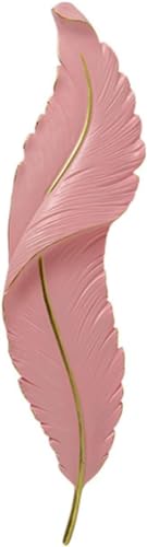 Wmmner Wandleuchte Aus Kunstharz In Federform – Elegante Led-Wandleuchte Wandleuchte Lampen, Modernes Esszimmer/Stufenlos Dimmbar/Pink-91Cm von Wmmner