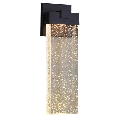 Wmmner Wandleuchte Kristall-Wandleuchte Für Den Außenbereich Led-Wandleuchte In Mattschwarzer Ausführung Mit Bubble-Glas 3000K Wasserdichte Moderne Außenwandlaterne Für Garage, Terrasse, Eingangsberei Wmmner Wandleuchte Kristall-Wandleuchte Für Den Außenbereich Led-Wandleuchte In Mattschwarzer Ausführung Mit Bubble-Glas 3000K Wasserdichte Moderne Außenwandlaterne Für Garage, Terrasse, Eingangsberei von Wmmner