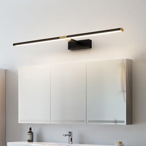 Wmmner Wandleuchten Led Badezimmer Spiegel Modern Für Innenräume Mit Ausziehbarem Arm Alumiacryl Für Schlafzimmer Wohnzimmer Flur (Gold-Warmes Licht 40 Cm)/Schwarz-Neutrales Licht/100 cm von Wmmner