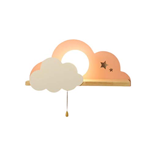 Wmmner Wandleuchten Led-Wolken Wandleuchte 17,7″ Nachttischlampe Für Kinderzimmer (3 Farben) Wandleuchte Aus Holz Und Glas Wandleuchte Wandleuchte von Wmmner