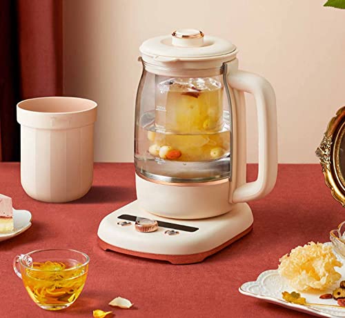 Wmmner Wasserkocher, 1.5L Funktion Pflegetopf Multifunktionskessel Multifunktions-Teemaschine Anti-Paste-Boden Edelstahl Mit Einstellbarer Temperatur (Grün)/Gelb/1.5L von Wmmner