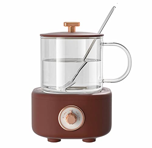 Wmmner Wasserkocher, Wasserkocher Wasserkocher Milchkessel Glas Teekanne Multifunktions Stummschaltung Des Sounds Dicke Druckguss-Aluminium-Heizplatte Split Cup Körper 400M(B)/Eine Farbe/400Ml von Wmmner