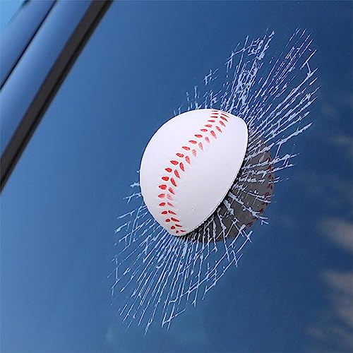 1 STÜCKE Auto Aufkleber 3D Baseball Fußball Tennis Ball Dekoration Styling Auto Auto Fenster 17cm J5H6 Decals Body C Hits Auto 17cm von Wmool