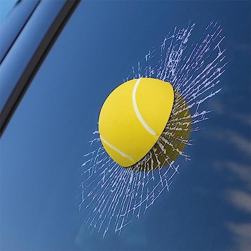 1 STÜCKE Auto Aufkleber 3D Baseball Fußball Tennis Ball Körper 17cm Hits Dekoration Styling Auto 17cm x Decals Auto C1T4 Auto Fenster von Wmool