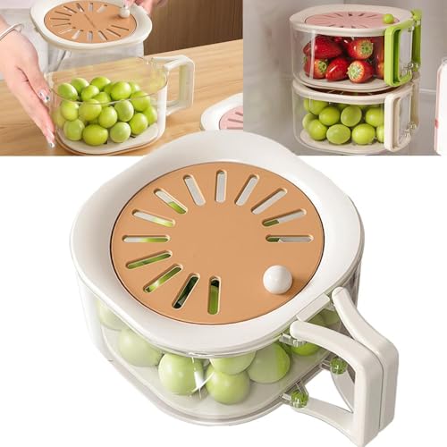 2-in-1 Abtropf- und Konservierungskorb, 2025 Neue multifunktionale Obst- und Gemüse-Waschschüssel mit Sieb, Obstwascher, Abtropfbehälter-Set mit Deckel und Griff, Küchenhelfer 2-in-1 Abtropf- und Konservierungskorb, 2025 Neue multifunktionale Obst- und Gemüse-Waschschüssel mit Sieb, Obstwascher, Abtropfbehälter-Set mit Deckel und Griff, Küchenhelfer von Wmool