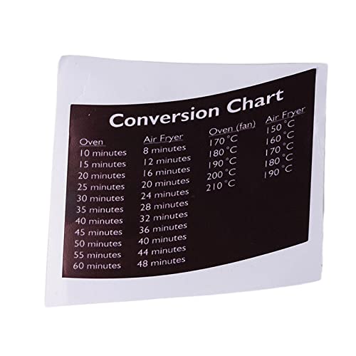 Magnetischer Aufkleber Fritteuse Kochzeitdiagramm Umrechnungstabelle Quick Must-Have Guide Zubehör Fritteuse Referenz von Wmool