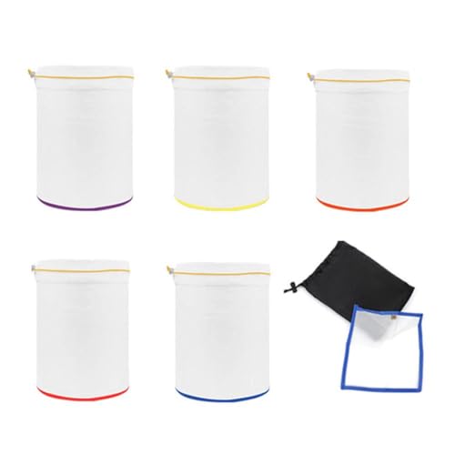 Wmool 5er-Pack 1/5-Gallonen-Filterbeutel: 5 Farben, feines Nylon-Netz, wiederverwendbare Filtertasche mit Presssieb und Aufbewahrung von Wmool