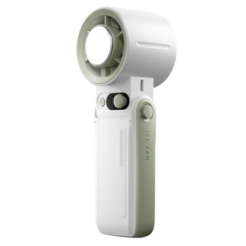 Wmool Tragbarer Handventilator, wiederaufladbarer Mini-Handventilator mit Digitalanzeige, persönliche faltbare Kältegeschwindigkeit (1–100), 90 °, Fa von Wmool