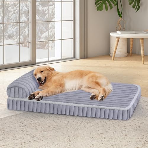 Komfort-Hundebetten für extra große Hunde, Hundebett mit abnehmbarem, waschbarem Bezug, Deluxe-Plüsch-Hundebett für Käfig mit Kissen, rutschfeste Haustiermatte, Matratze für Hundehütte mit robustem Komfort-Hundebetten für extra große Hunde, Hundebett mit abnehmbarem, waschbarem Bezug, Deluxe-Plüsch-Hundebett für Käfig mit Kissen, rutschfeste Haustiermatte, Matratze für Hundehütte mit robustem von Wn's Day