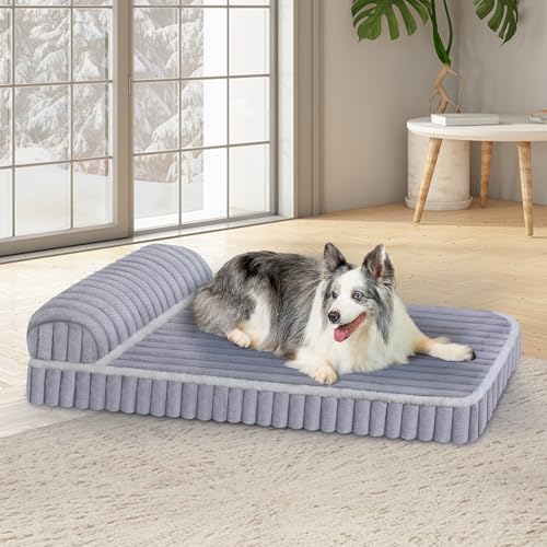 Komfort-Hundebetten für große Hunde, Hundebett mit abnehmbarem, waschbarem Bezug, Deluxe-Plüsch-Hundebetten für Käfig mit Kissen, rutschfeste Haustiermatte, Matratze für Hundehütte mit robustem Komfort-Hundebetten für große Hunde, Hundebett mit abnehmbarem, waschbarem Bezug, Deluxe-Plüsch-Hundebetten für Käfig mit Kissen, rutschfeste Haustiermatte, Matratze für Hundehütte mit robustem von Wn's Day
