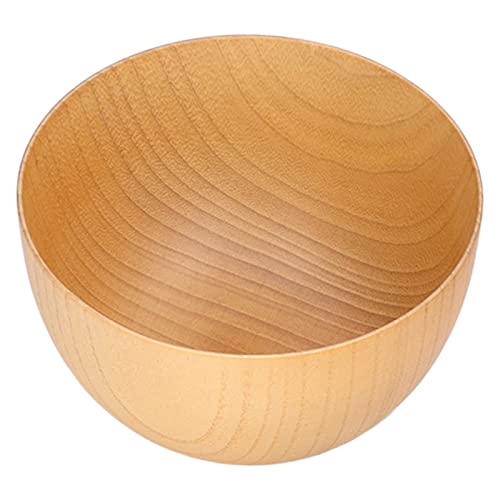 Holzschale, runde einfache Essschale für Nüsse für Vorspeisen für Snacks(S) von Wnesy