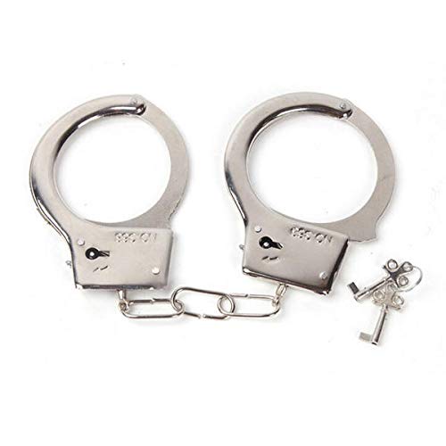 1 Paar Creative Handschellen Stahl Polizei Duty Doppelschlossschlüssel von WnewTools