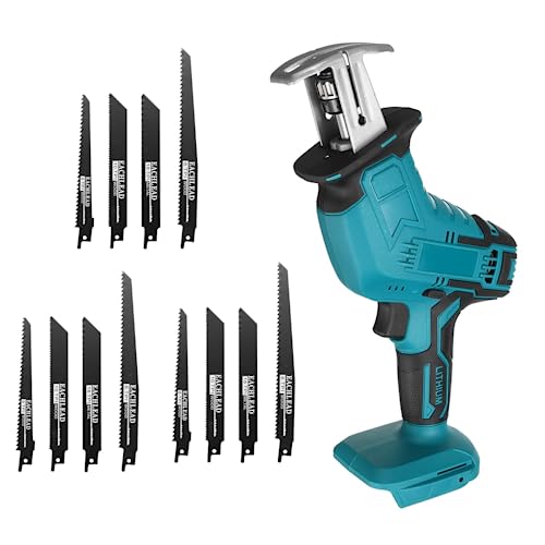 18 V schnurlose elektrische Säbelsäge, variable Geschwindigkeit, Metall, Holz, Säbelsäge mit 12 x BlaFor M 18 V Akku von WnewTools