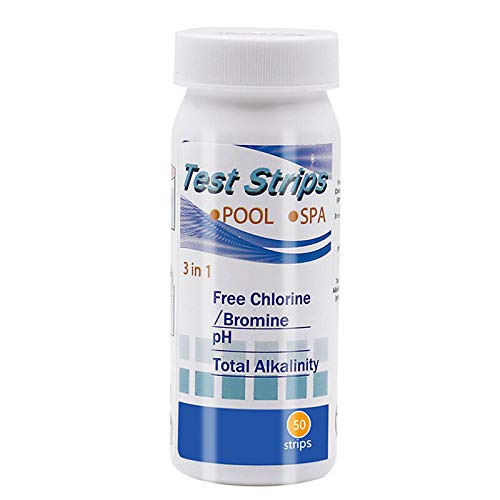 3-in-1 Schwimmbad-Testpapier, Restchlor-Wert, Alkalinitätshärte, Teststreifen, eine Flasche mit 50 Whirlpool-Wasserqualität 3-in-1 Schwimmbad-Testpapier, Restchlor-Wert, Alkalinitätshärte, Teststreifen, eine Flasche mit 50 Whirlpool-Wasserqualität von WnewTools