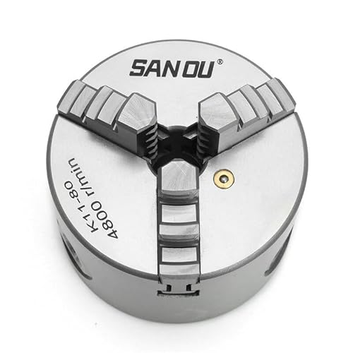 SANOU K11-80 80 mm 3-Backen-Drehfutter, manuelles Bohrfutter, selbstzentrierendes Drehfutter von WnewTools