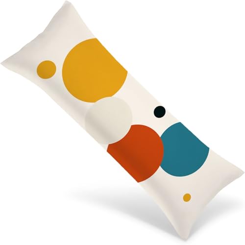 Kissenbezüge 135x40 Seitenschläferkissen Bezug Tupfen Body Pillow Case mit Unsichtbarem Reißverschluss, Langes Side Sleeper Pillow Cover, Heimdekoration für Sofa, Schlafzimmer, Wohnzimmer（Gelb） 1Y-972 von Wngssnho