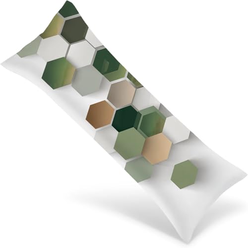 Seitenschläferkissen Bezug 120x40 Langer Kissenbezüge Grün Beidseitiger Druck Nachttischkissen, Große Kissenbezug mit Unsichtbarem Reißverschluss, Samt Body Pillow Case Heimdekoration(Geometrie)1Y-979 Seitenschläferkissen Bezug 120x40 Langer Kissenbezüge Grün Beidseitiger Druck Nachttischkissen, Große Kissenbezug mit Unsichtbarem Reißverschluss, Samt Body Pillow Case Heimdekoration(Geometrie)1Y-979 von Wngssnho