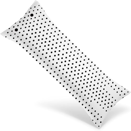 Seitenschläferkissen Bezug 135x40 Langer Kissenbezüge Schwarz und Weiß Beidseitiger Druck Nachttischkissen, Große Kissenbezug mit Unsichtbarem Reißverschluss, Samt Body Pillow Case（Abstrakt） 1Y-983 von Wngssnho