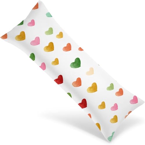 Seitenschläferkissen Bezug 150x50 Langer Kissenbezüge Liebe Beidseitiger Druck Nachttischkissen, Große Kissenbezug mit Unsichtbarem Reißverschluss, Samt Body Pillow Case Heimdekoration（Farbe）1Y-993 von Wngssnho