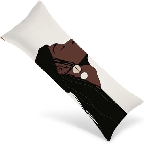 Seitenschläferkissen Bezug 160x50 Langer Kissenbezüge Afrika Beidseitiger Druck Nachttischkissen, Große Kissenbezug mit Unsichtbarem Reißverschluss, Samt Body Pillow Case Dekoration（Abstrakt）1Y-975 von Wngssnho