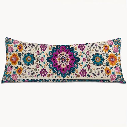 Seitenschläferkissen Bezug 90x30 Langer Kissenbezüge Boho Beidseitiger Druck Nachttischkissen, Extragroße Kissenbezug mit Unsichtbarem Reißverschluss, Samt Body Pillow Case Wohnaccessoires(Lila)1Y-959 Seitenschläferkissen Bezug 90x30 Langer Kissenbezüge Boho Beidseitiger Druck Nachttischkissen, Extragroße Kissenbezug mit Unsichtbarem Reißverschluss, Samt Body Pillow Case Wohnaccessoires(Lila)1Y-959 von Wngssnho