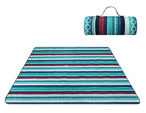 Wnota Picknickdecke, Strandmatte, wasserdichte und schnell trocknende Stranddecke, strapazierfähige Picknickdecke, leichte Picknickmatte, Picknickmatte (Blau: Einfarbig, Größe: 200 x 143 cm) von Wnota