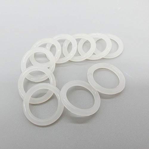 Wnuanjun Weiß O-Ring-Dichtung Silicon 3,5mm Dicke Gummidichtungsring Gasket OD 23/24/25/26/27/28/29/30/31/32 / 33mm Food Grade O-Ringe (Farbe : 30x23x3.5mm, Größe : 50pcs) von Wnuanjun
