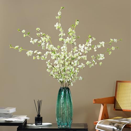 Wnvivi 4 Künstliche Weidenzweige, 100 cm, Künstliche Weidenzweige mit Blumen, Künstliche Grünpflanzen, Künstliche Blumen für Hohe Vasen, Heimdekoration(Weiß) von Wnvivi