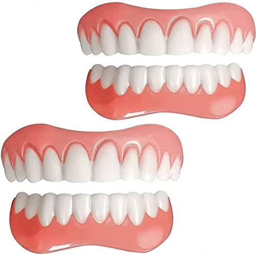 WoCOyo Falsche Zähne Veneers Sofort Furniere Kosmetische Zahnabdeckung Gefälschte Zähne Männer und Frauen Provisorische Zahnprothese Kosmetische Zähne Temporäre Prothesen,2pairs von WoCOyo