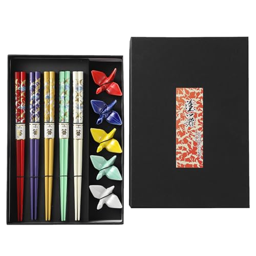 5 Paars Essstäbchen Holz Mit Essstäbchen Ablagen, Essstäbchen Geschenkset, Wiederverwendbare natürliche Bambus Essstäbchen Mit 5 Schwanen-Essstäbchenwischer Auflagen 5 Paars Essstäbchen Holz Mit Essstäbchen Ablagen, Essstäbchen Geschenkset, Wiederverwendbare natürliche Bambus Essstäbchen Mit 5 Schwanen-Essstäbchenwischer Auflagen von WoRuyKot