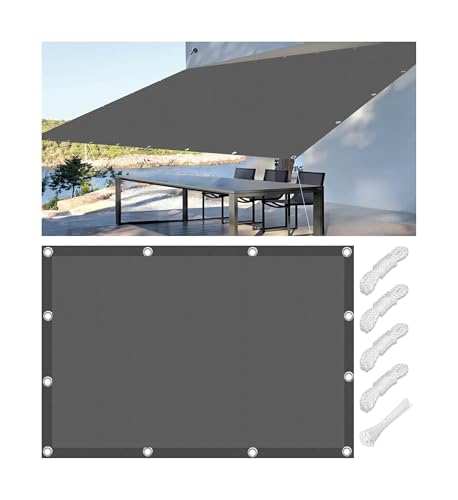 Sonnensegel Wasserdicht Rechteckig 1.5x1.5M UV Schutz Wetterschutz Sonnenschutz PES Polyester mit Ösen für Terrasse Balkon Garten Dunkelgrau Sonnensegel Wasserdicht Rechteckig 1.5x1.5M UV Schutz Wetterschutz Sonnenschutz PES Polyester mit Ösen für Terrasse Balkon Garten Dunkelgrau von Woace