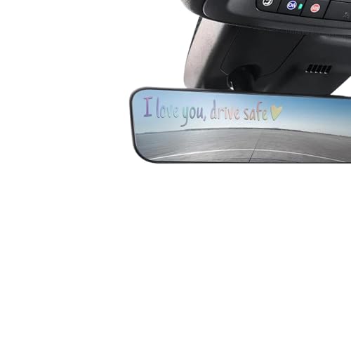 2pcs 'I Love You Drive Safe'Spiegel-Aufkleber, Ich Liebe Dich, Den Sicheren Spiegelaufkleber Fahren, Windschutzscheiben-Buchstaben-Aufkleber, Autofensterabziehbilder Wasserdicht von Woalopted