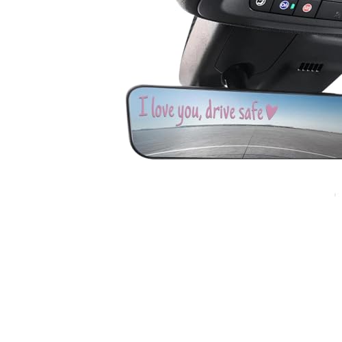 2pcs 'I Love You Drive Safe'Spiegel-Aufkleber, Ich Liebe Dich, Den Sicheren Spiegelaufkleber Fahren, Windschutzscheiben-Buchstaben-Aufkleber, Autofensterabziehbilder Wasserdicht von Woalopted