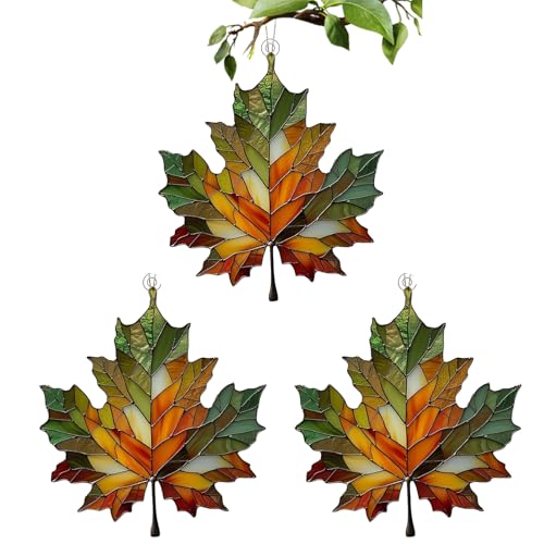 Ahornblätter Gefärbte Acrylbehänge, 3 Stück Sonnenfänger Herbst Ahornblatt, Ahornblatts Ornament Aus Gebeiztem Zum Aufhängen Am Fenster Ahornblätter Gefärbte Acrylbehänge, 3 Stück Sonnenfänger Herbst Ahornblatt, Ahornblatts Ornament Aus Gebeiztem Zum Aufhängen Am Fenster von Woalopted