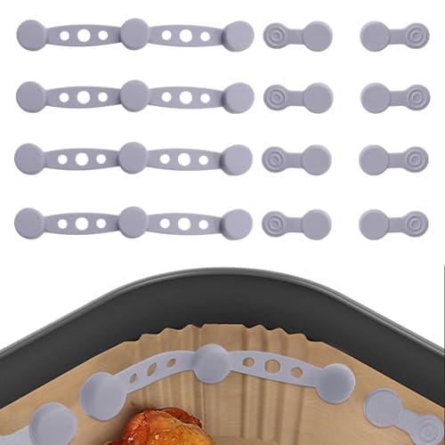 Magnetische Silikonschnallen Für Heißluftfritteusen, 4 Set Air Fryer Magnet Silikon Schnalle, Backpapier Befestigungsschnalle, Verhindern Einweg Papier Liner Von Der Abdeckung Von Lebensmitteln von Woalopted