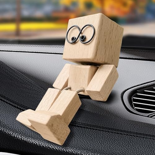 Wackelfigur Auto Holz, Shaking Wooden Man Figur, Schüttelfarme Figur, Handgefertigte Schütteln Von Füßen Holzpuppe, Armaturenbrett Bewegliche Skulpturenauto Ornamente Wackelfigur Auto Holz, Shaking Wooden Man Figur, Schüttelfarme Figur, Handgefertigte Schütteln Von Füßen Holzpuppe, Armaturenbrett Bewegliche Skulpturenauto Ornamente von Woalopted