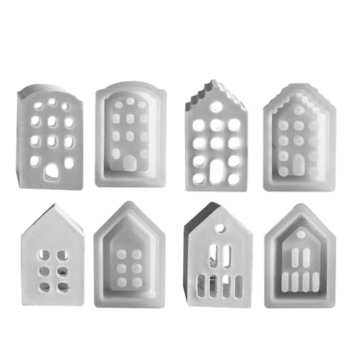 Woalopted Haus-Silikonform, Weihnachtshaus-Silikonform - 4X Silikon-Atmosphäre-Hausform - Gipsform im europäischen Stil in Hausform für den Schreibtisch Woalopted Haus-Silikonform, Weihnachtshaus-Silikonform - 4X Silikon-Atmosphäre-Hausform - Gipsform im europäischen Stil in Hausform für den Schreibtisch von Woalopted