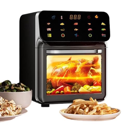 Woalopted Heißluftfritteuse Backofen | Heißluftfritteuse Toaster Ofen Für Arbeitsplatte | 15 Liter Familien Größe Dörrgerät Zwei Werkzeug | Für Haus Wohnheim Esstisch Backen Braten Kochen Woalopted Heißluftfritteuse Backofen | Heißluftfritteuse Toaster Ofen Für Arbeitsplatte | 15 Liter Familien Größe Dörrgerät Zwei Werkzeug | Für Haus Wohnheim Esstisch Backen Braten Kochen von Woalopted