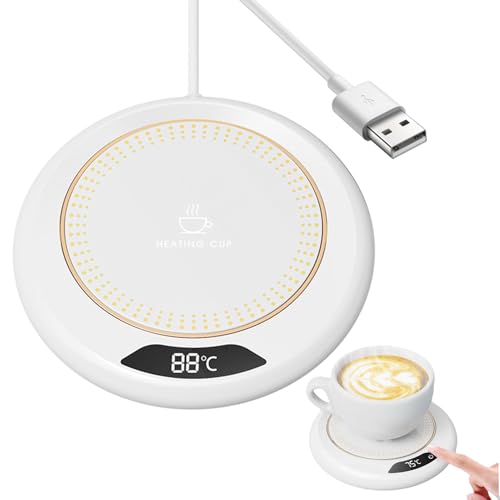 Woalopted Kaffeetasse wärmer | 3 Level Temperatur intelligente USB -Heizung Coaster 20W - Elektrische Erwärmung Heizung für Tee Milchtisch Küche Esszimmer Bar Kerze von Woalopted