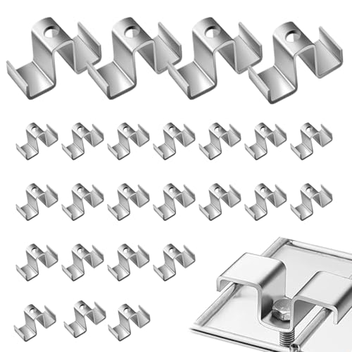 Woalopted Metall Gitterrost Schelle | 25 Stück Rostträger Klemmen Aus Stabilem Metall - Wetterfeste Befestigungsschellen Für Architekten Ingenieure Industrieböden Laufstege von Woalopted
